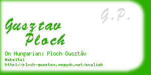 gusztav ploch business card